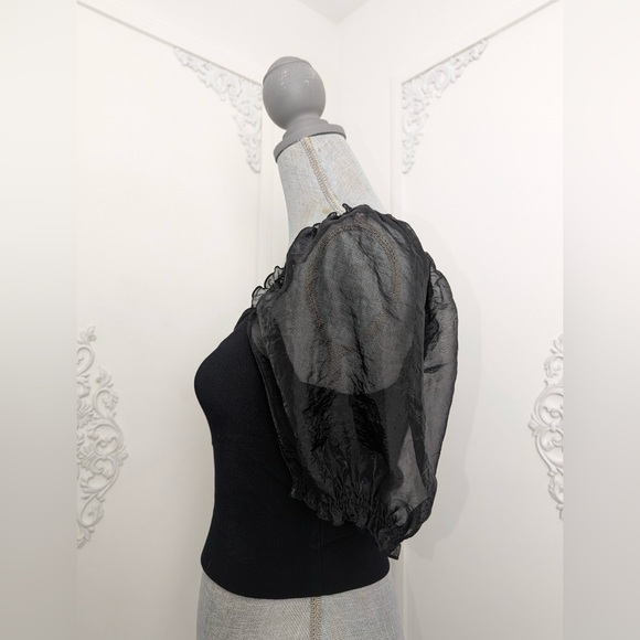 Wilfred Black Puff Sleeved Top - Picture 5 of 6